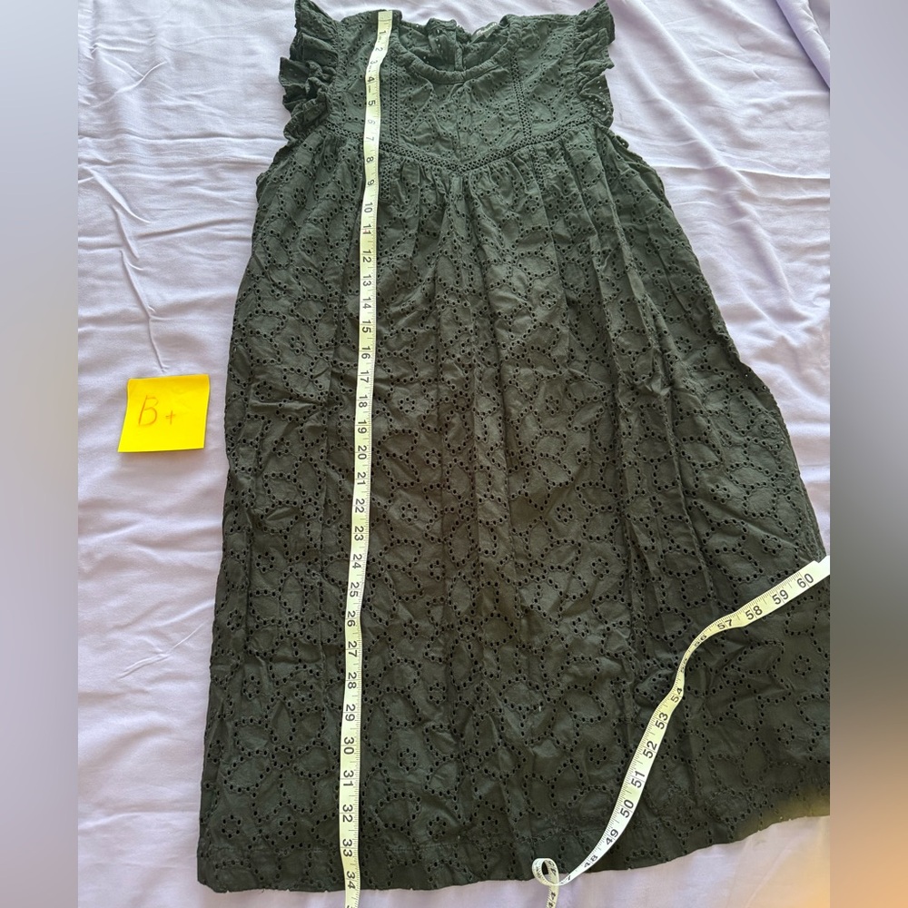 Madewell Eyelet Ruffle-Sleeve Mini Dress( black )